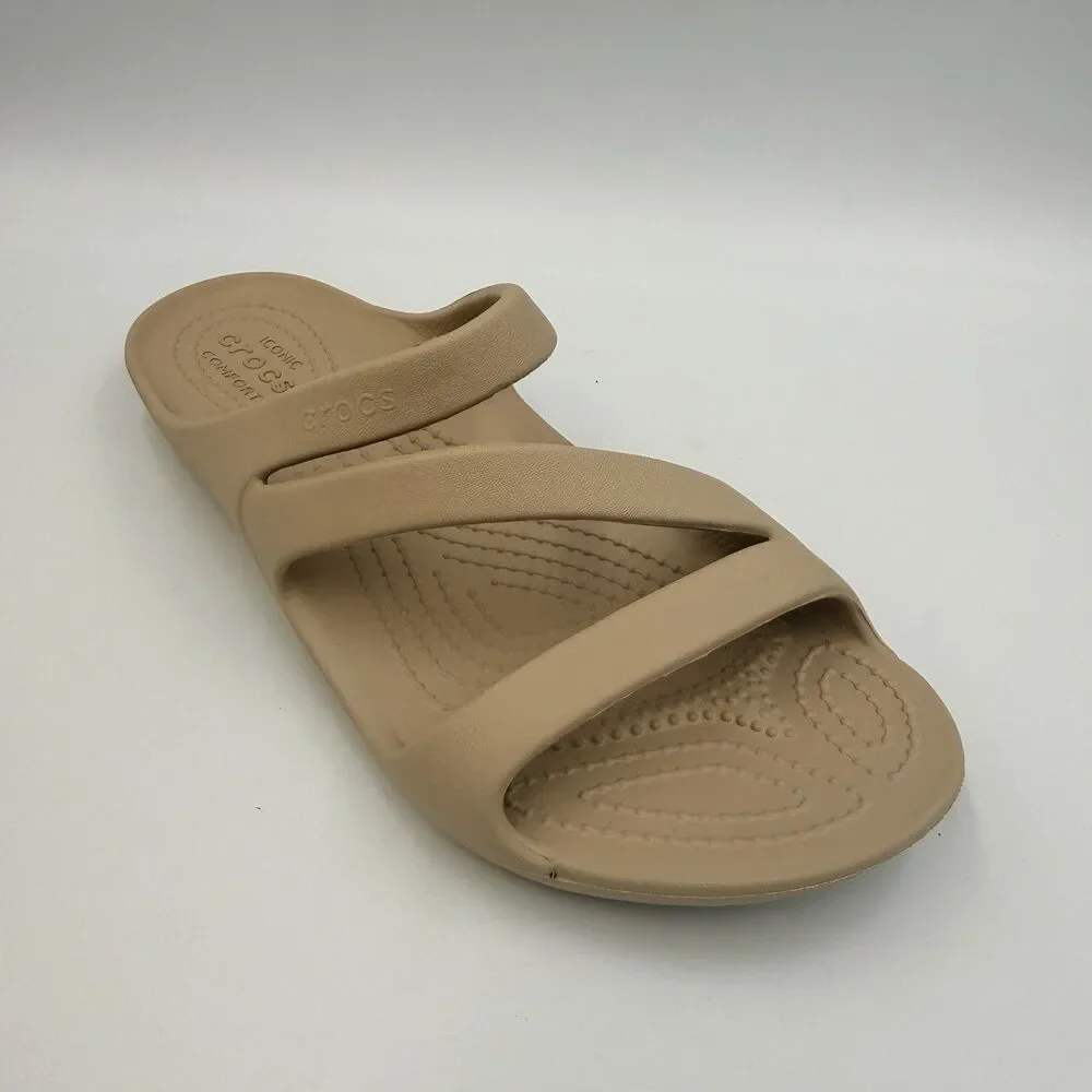 Crocs Women Kadee II Taupe Strappy Sandals 7 Right Shoe Only Amputee Replacement